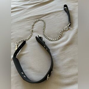 BDSM Silicone Collar Large + Leach + flogger